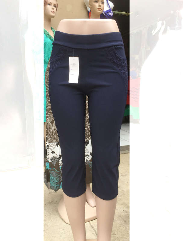 " SALE " Trendy Comfy Cropped Pants Size 40-42  Color BLACK