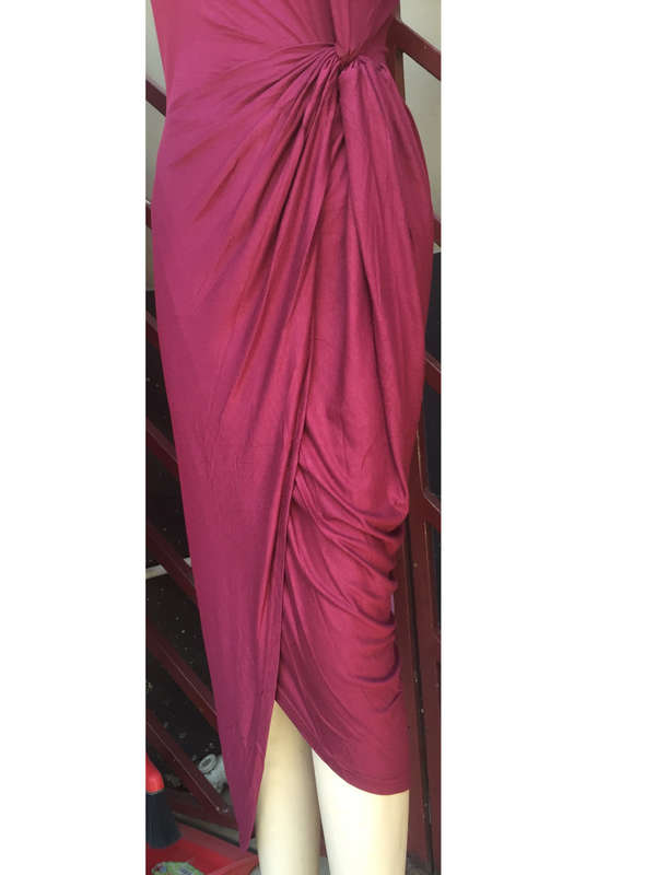 Sexy Twist Front Maxi Dress Sleeveless 2 Colors Available Sizes 30 - 42