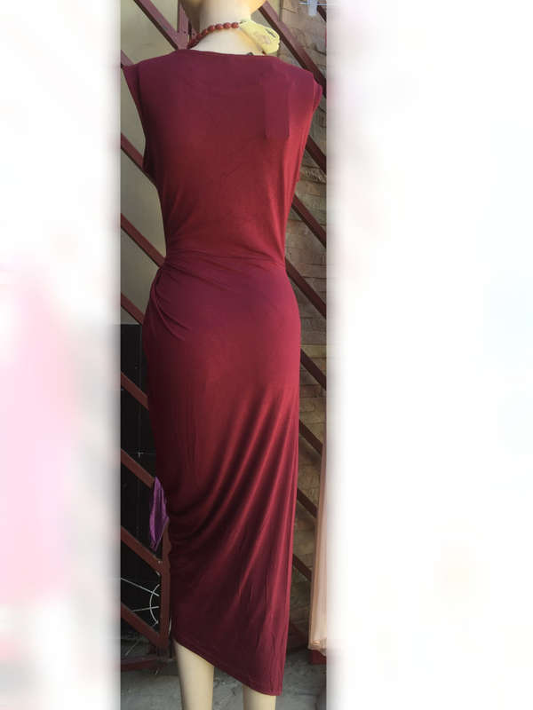 Sexy Twist Front Maxi Dress Sleeveless 2 Colors Available Sizes 30 - 42