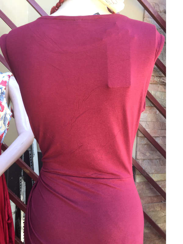 Sexy Twist Front Maxi Dress Sleeveless 2 Colors Available Sizes 30 - 42