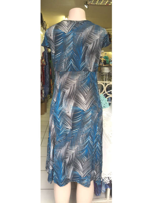 European Style Notch Neck Dress Cap Sleeve Sizes 32 - 42