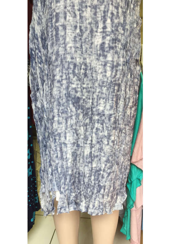 Crinkle Tunic Shift Plus Size Dress With Pockets Sizes 36 - 42