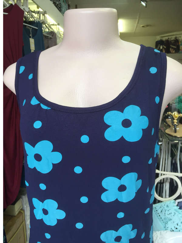 Cotton Tunic Shift Dress Sleeveless Sizes 36 - 42