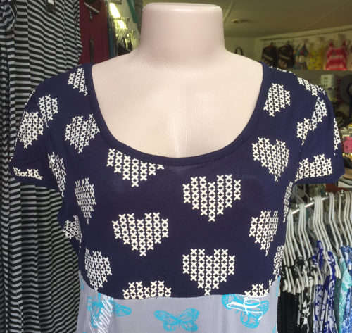 Cotton Short Sleeve Round Neck Shift Dress Size 34-36