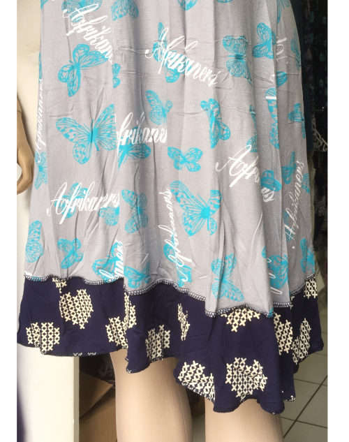 Cotton Short Sleeve Round Neck Shift Dress Size 34-36