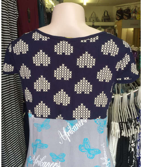 Cotton Short Sleeve Round Neck Shift Dress Size 34-36