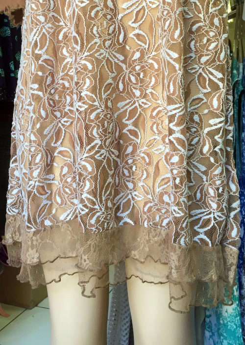 Beautiful Sheer Lace Tunic 3/4 Sleeve See-Through Sizes 36 - 46