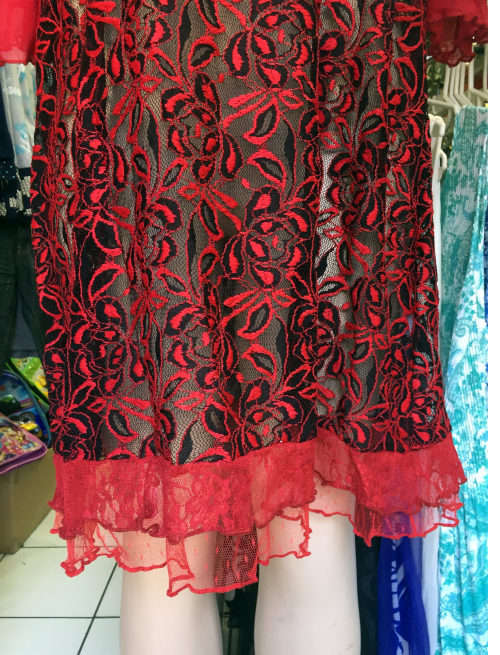 Beautiful Sheer Lace Tunic 3/4 Sleeve See-Through Sizes 36 - 46
