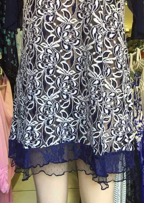 Beautiful Sheer Lace Tunic 3/4 Sleeve See-Through Sizes 36 - 46