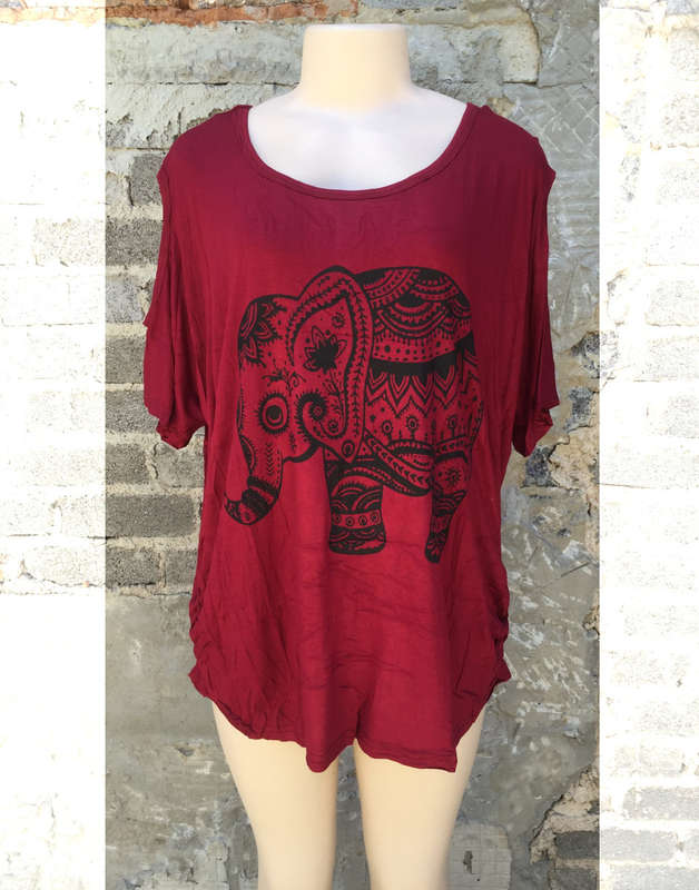 Open Shoulder Loose Top One Size Fits up to Size 54