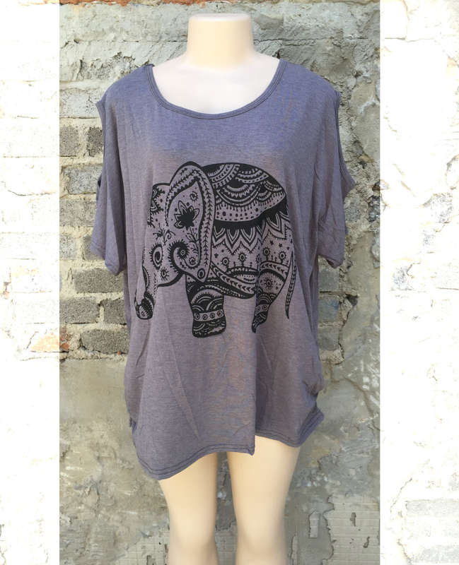 Open Shoulder Loose Top One Size Fits up to Size 54