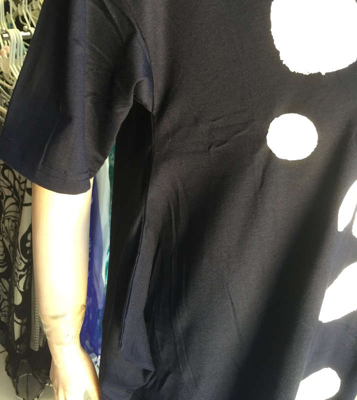 Short Sleeve Cotton Baggy Loose Maxi Dress Size 42 - 44 Dark Blue