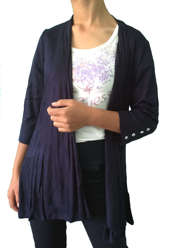 3/4 Sleeve Cardigan Color Black Sizes 30 - 40