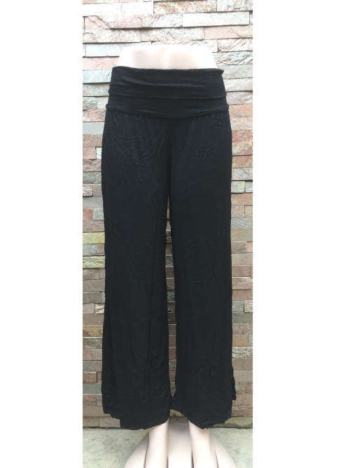 Wide Leg Yoga Casual Foldable Waist Pants Colors NAVY(Sizes30-42),BLACK(Size30-44)