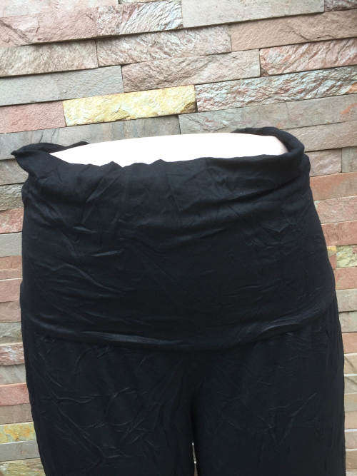 Wide Leg Yoga Casual Foldable Waist Pants Colors NAVY(Sizes30-42),BLACK(Size30-44)