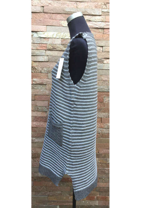 Pocket Striped Vest Dress 1Size (L-XL)