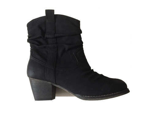 Midi-heel Ankle Boots Colors Black Sizes 4,5,6,8 Brown Sizes 3,4,5,6,7,8,9
