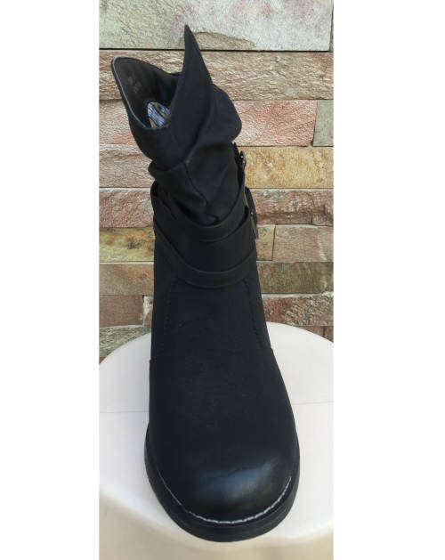 Ankle Boots With Buckles Color Black Size 5