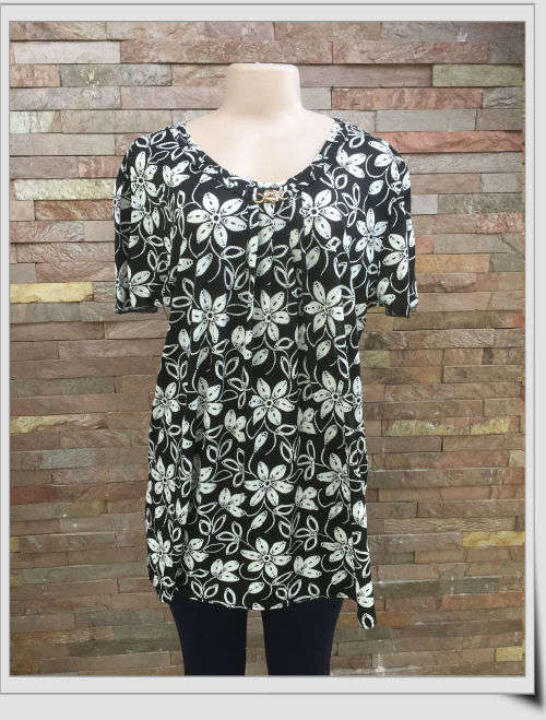 2017 New Arrival - Spring Tunics Diamante Neckline Colors: Black, Navy