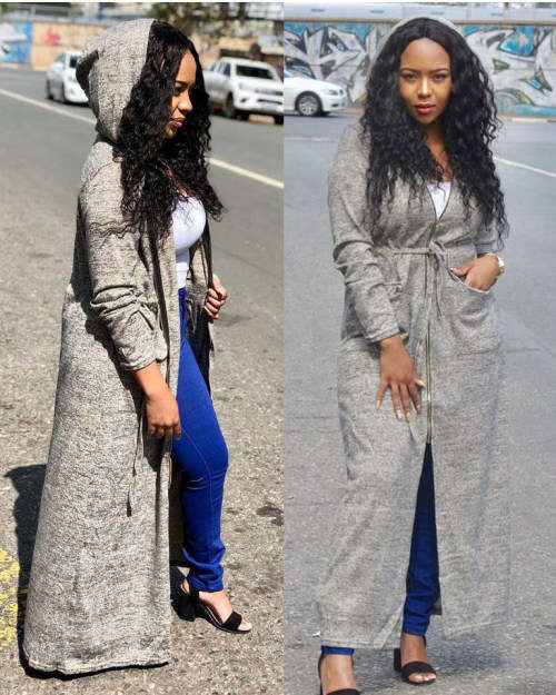Duster Coat Hooded Size L