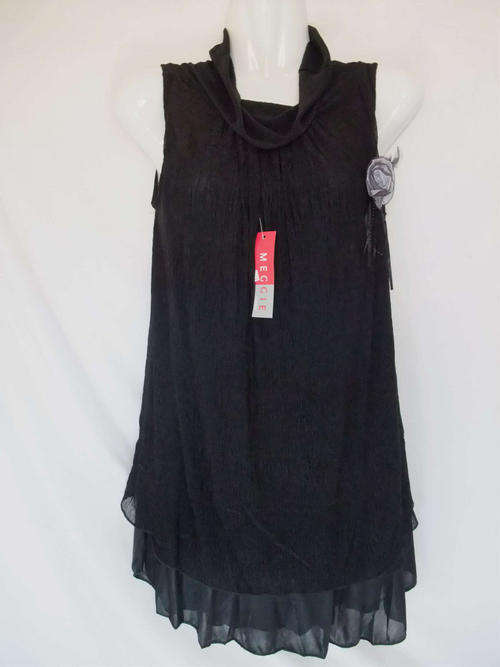 *****Spring New Arrival*****Lovely SPRING CHIFFON long top/dress-BLACK