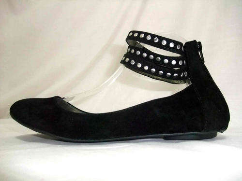 ****NEW ARRIVAL**** New Flat BALLERINA ANKLE Pump Shoes /Black 3-8