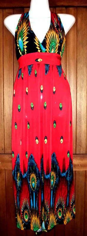 *+*+SUMMER SALE*+*+ FLORAL HAWAIIAN SUMMER LONG DRESS 34/36