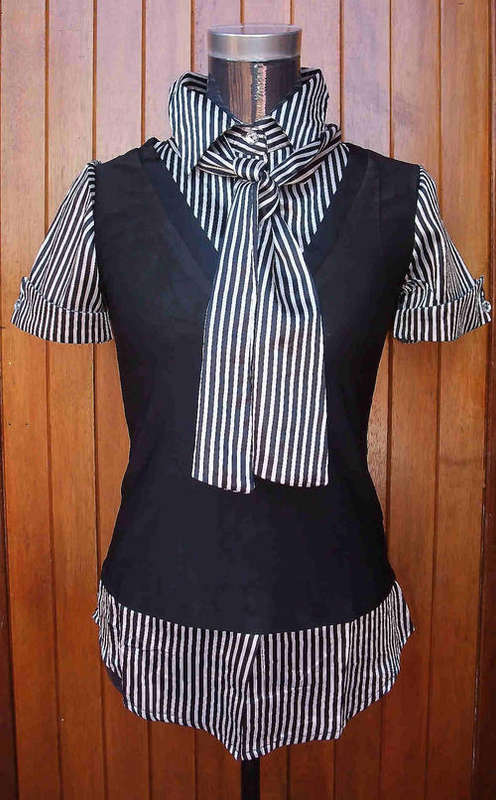 OFFICE LADY SHIRT with TIE Size: 36/38