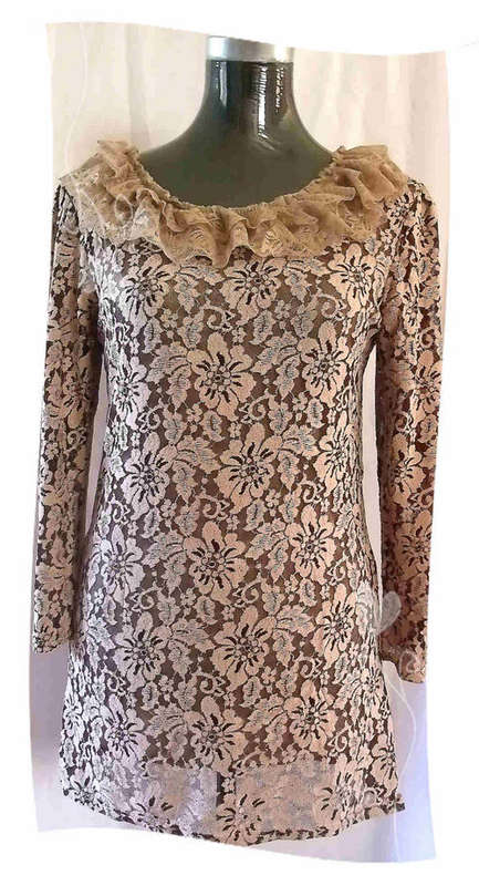 *** IN VOGUE *** LACE Lined Dress / Top 34/36
