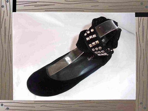 Black BALLERINA ANKLE Flat Pump Shoes Size: 6