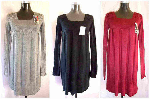 ELEGANT KNITTED WOOL DRESS 1.Grey 2.White