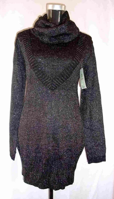 BLACK TURTLE NECK  LONG SWEATER