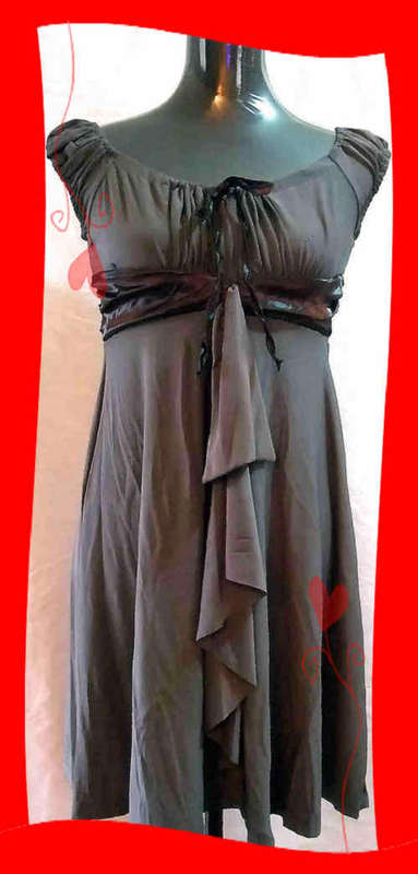 ****LOVELY Dress With SATIN Bust  *** GREY 34/36