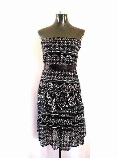 ELEGANT PARTY SHORT DRESS SATIN BELT 32/34