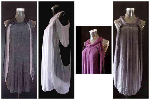 Lovely SPRING CHIFFON Multi Layered long top/dress 4 Colors