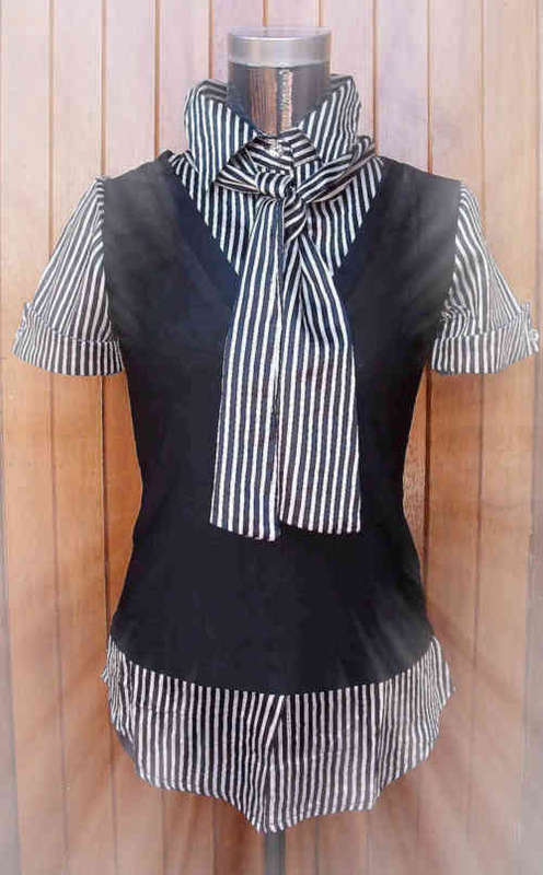 OFFICE LADY SHIRT with TIE Size: 32/34