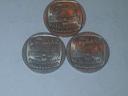 3 X 1994 PRESIDENTIAL INAUGURATION R5 COINS @@@ A CRAZY R1 BID PER COIN