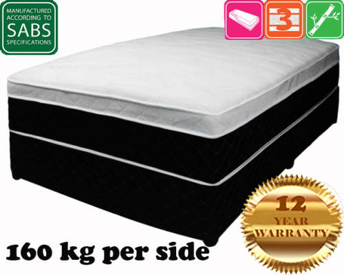 QUEEN - 160kg Ultra Luxurious Memory Foam Mattress and Base Set - FREE MEMORY FOAM PILLOW