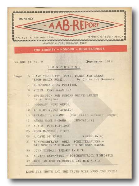 Anglo-Afrikaner Bond (ABB) Report (1979)