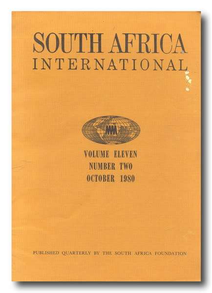 South African International Vol 11 No 2 October 1980 by the South Africa Foundation