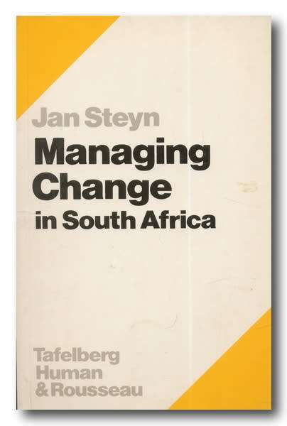Managing Change in South Africa by Jan Steyn (1st Ed 1990)
