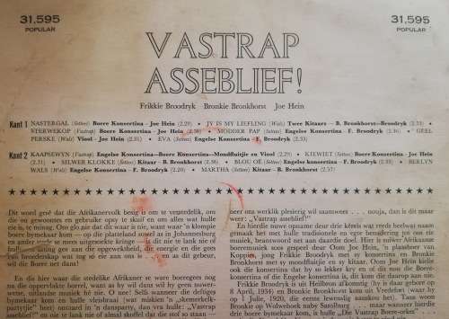 Vastrap Asseblief - Bronkhorst en Broodryk