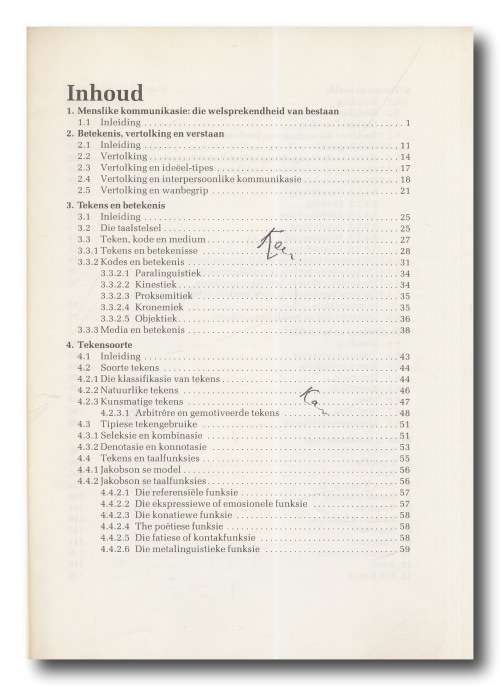 Tekens en Betekenis deur JJ Roelofse - `n Ander Perspektief op Kommunikasie (1982)