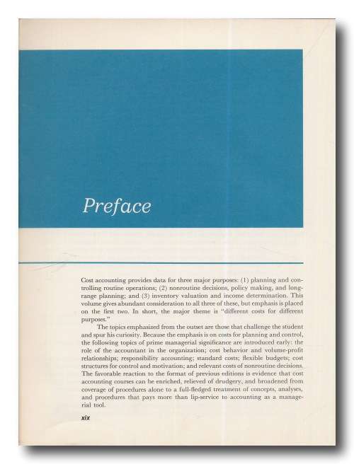 Cost Accounting: A Managerial Emphasis by CT Horngren (4th Ed 1977)