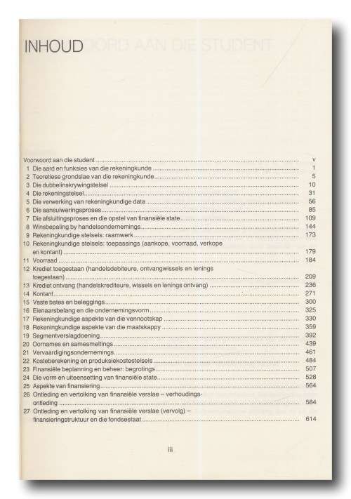 Studentehandleiding vir gebruik met REKENINGKUNDE deur Faul/De Villiers/Immelman ( (Herdruk 1982)