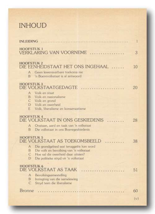 ... en hier is ons nuwe Boerevolkstaat (Red) prof Alkmaar Swart (Oranjewerkers Promosies 1985)