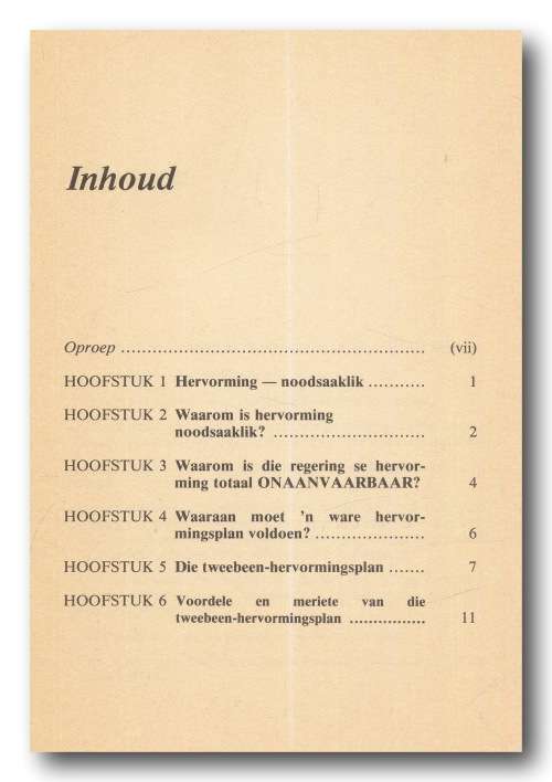 Afrikaner-Boerevolk Daarheen! Nou! deur Hercules Booysen (Oranjewerkers Promosies 1986)