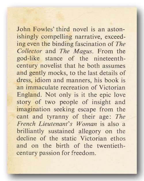 The French Lieutenant`s Woman by John Fowles (1971 World Books)