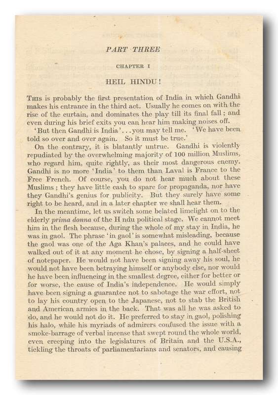 Verdict on India by Beverley Nichols (1st Indian Impression Dec 1944)