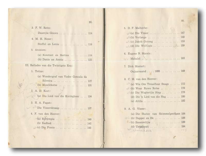 Afrikaanse Ballades saamgestel deur drs GS & PJ Nienaber (1941) - Bind fout